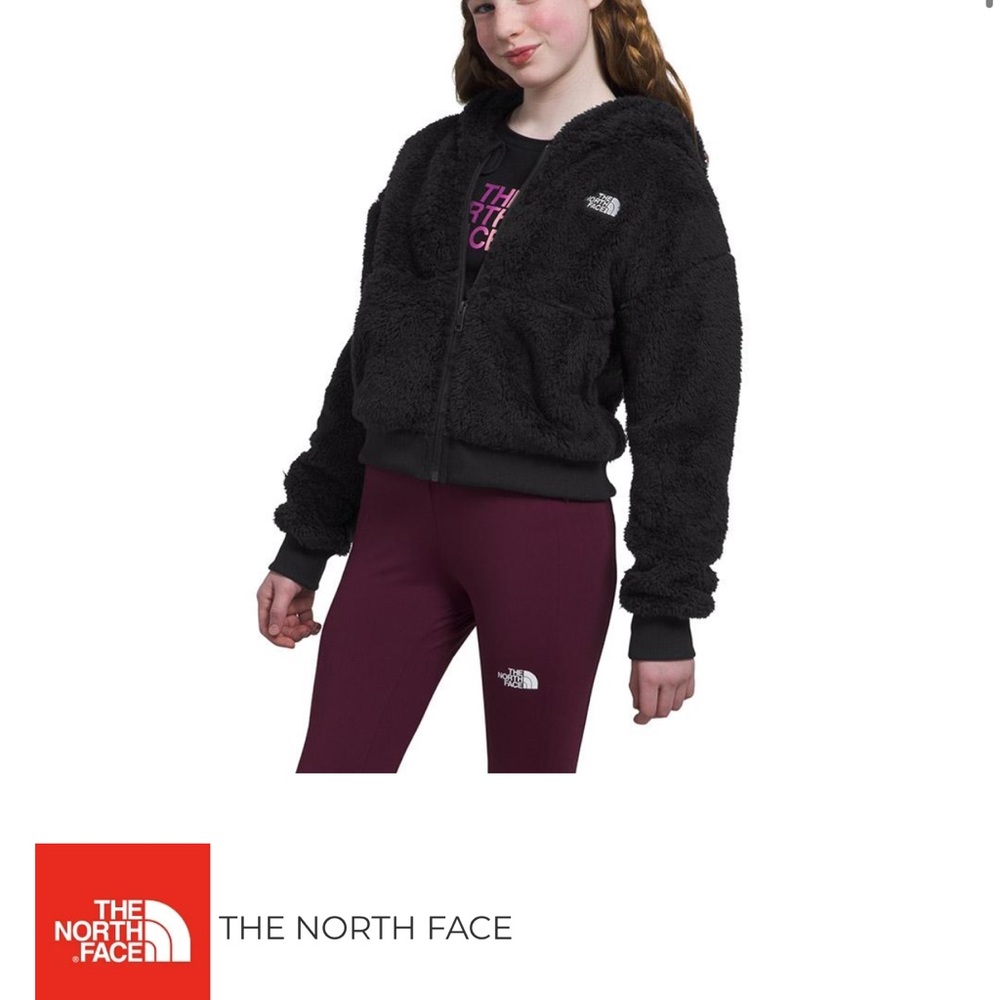 THE NORTH FACE SUAVE OSO FULL ZIP HOODED JACKET GIRLS XL EUC Fur Warm winter